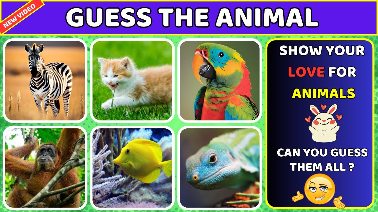 Love Animals ?Test Your Knowledge With Fun Guessing Game | Guess The ...
