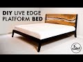 DIY Live Edge King Modern Platform Bed // How To - Woodworking