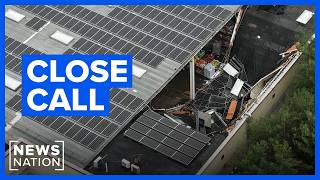 Shoppers escape store roof collapse as East Coast undergoes flooding