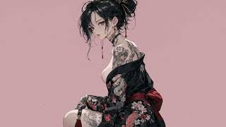 Black Kimono Tattoo Muse Lofi - Dark Anime Beats for Late Night Focus screenshot 4