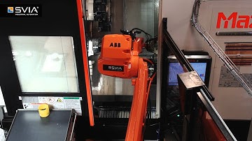 ABB FlexLoader™ FP 600 with IRB 4600 Mazak Hyper Quadrex 200 MSY Lathe