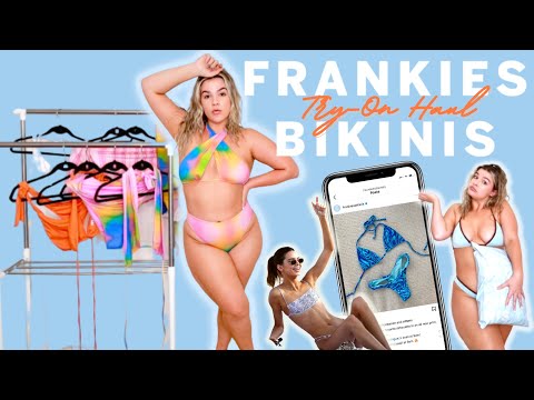 CURVY MIDSIZE FRANKIES BIKINIS TRY ON HAUL LUXURY CELEB SWIMWEAR 