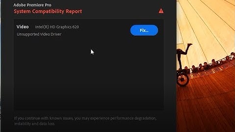 Fix Premiere Pro 2020 System Compatibility Report || Unsupported video Driver