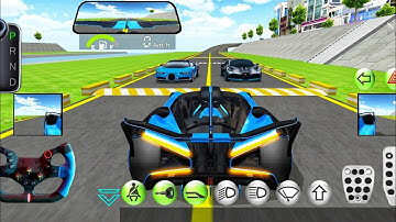 New Blue Bugatti Cars For Parking - 3D Driving Class Simulation game - Best Android gameplay