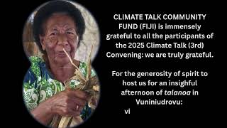 Climate Talk Community (Fiji) 3rd Community Reps Convening -Climate Change and Human Mobility