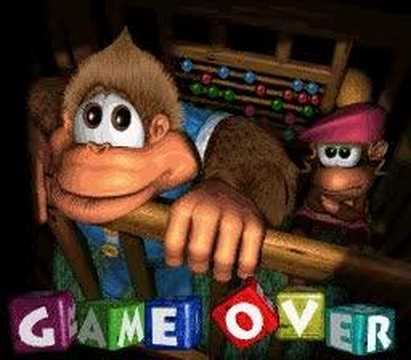 Donkey Kong Country 3 Game Over Screen