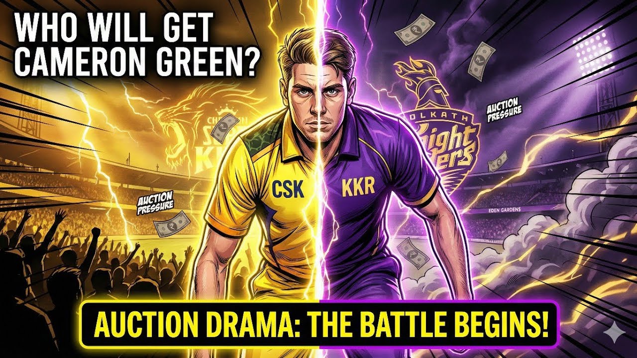 ⭐“Who Will Get Cameron Green? 🔥 CSK vs KKR IPL 2026 Auction WAR!”