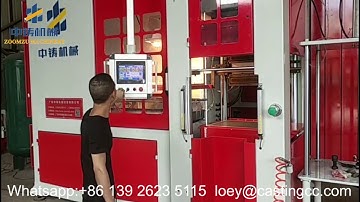 Fully automatic horizontal shooting sand casting molding machine and trolley line