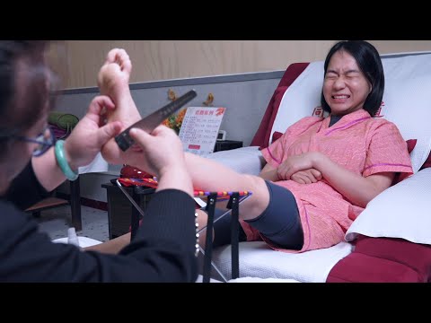 ASMR World's Greatest Chinese feet Exfoliation | Cupping foot massage