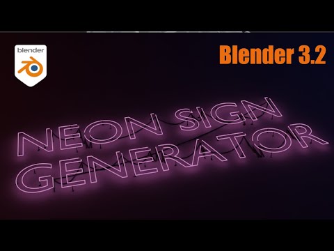 Neon Text Generator (Geometry Nodes) - Blender Market