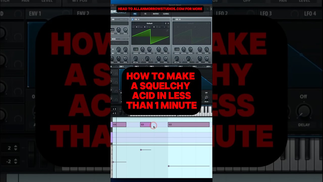 Synth Tip - How to make a squelchy acid FX in less than 1 minute 👀