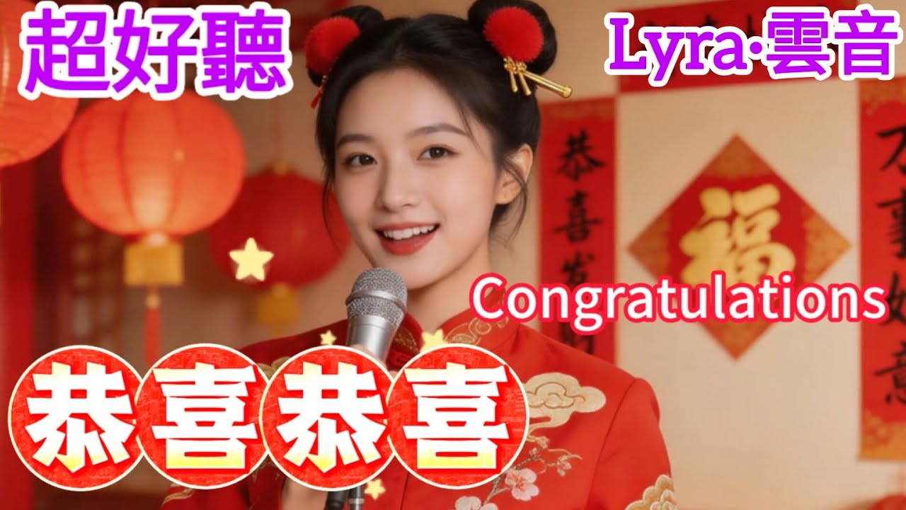Lyra·雲音 翻唱 超好聽 |《恭喜恭喜》| 女聲版 | 原唱:姚敏、姚莉 | 每個人的嘴裡，見面第一句話，就是恭喜恭喜 | Beautiful | 