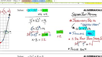 18 - SOLVE Vertex Form by Square Root (VIDEO 1)