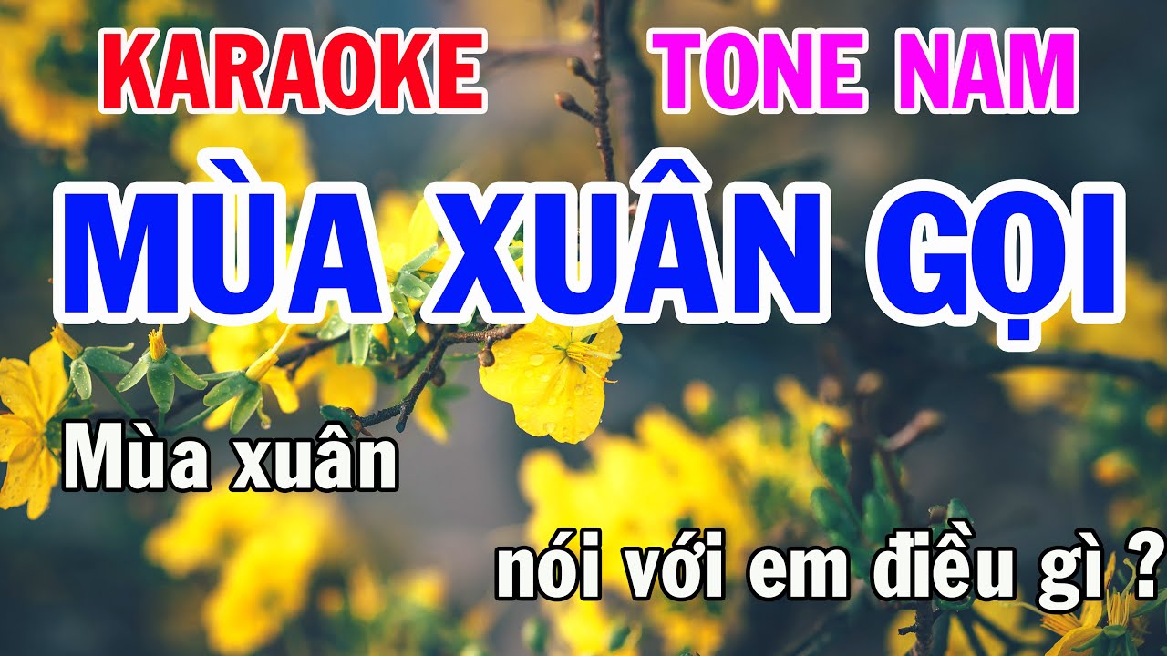 Karaoke Mùa Xuân Gọi Tone Nam Nhạc Sống gia huy beat