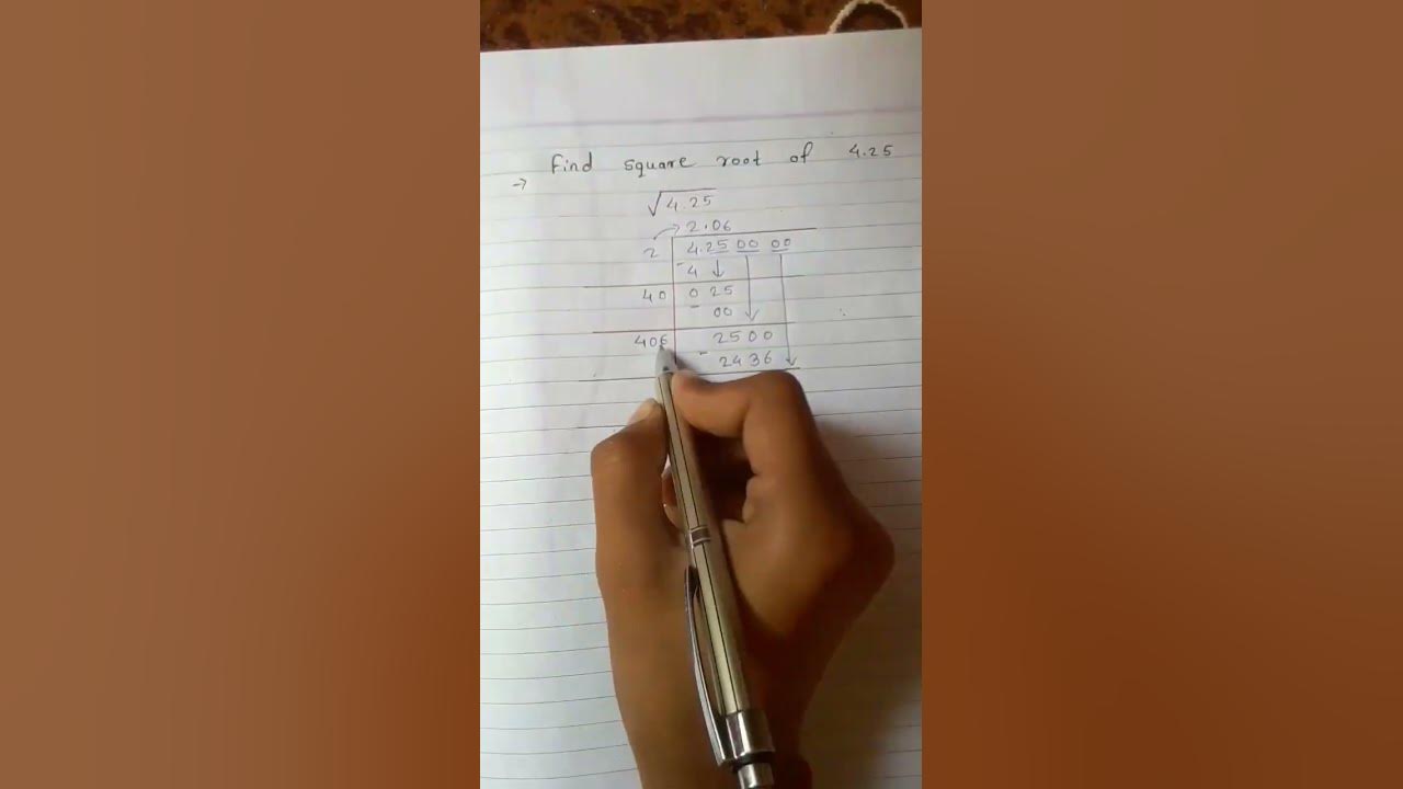 how-to-solve-square-root-of-4-25-youtube