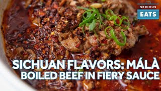 Fuchsia Dunlop Sichuan Flavors Málà Numbing Spicy Boiled Beef In Fiery Sauce Serious Eats