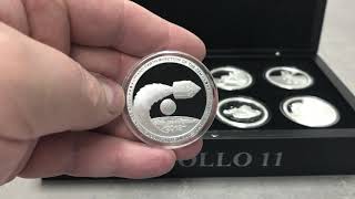 2019 silver Apollo 11 coins proof-like series with rare mint error!!!! and matching serial numbers