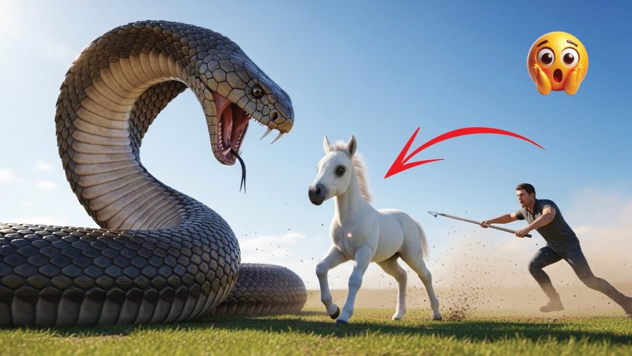 Giant Cobra Attacks Calf — Rescue Team Arrives Just in Time
