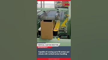 Experience the Efficiency of Vertical Carton Erector! #cartonerector #machine #shorts