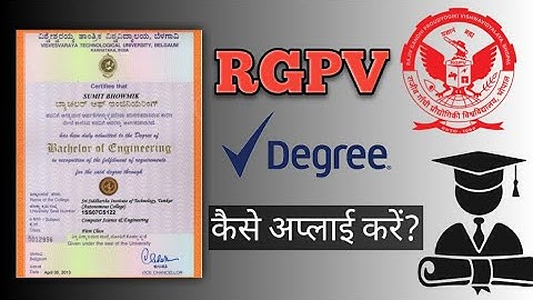 how to apply RGPV degree with proof || ऑनलाइन डिग्री कितने दिन में आएगी??