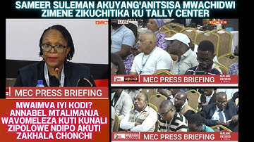 BRIAN BANDA NDI SAMEER SULEMAN AFIKA NAWO KU PRESS BRIEFING YOMWE MEC IKUPANGITSA MADZULO ANO KWAIPA