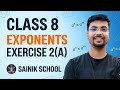 Exponents | class 8 exercise 2(A) | Rs aggarwal