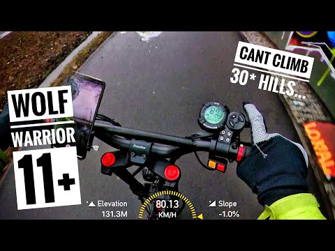 KAABO WOLF WARRIOR 11+ eScooter can't climb 30* hills...
