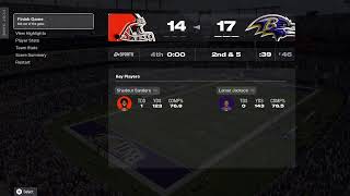 Ravens vs Browns Week 2 Madden 26 Simulation