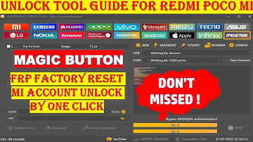Redmi factory reset, frp, mi account unlock by one click #unlock_tool #mi_account_bypass