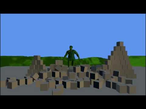 Boxes Demo using Microsoft Kinect and Physics Engine