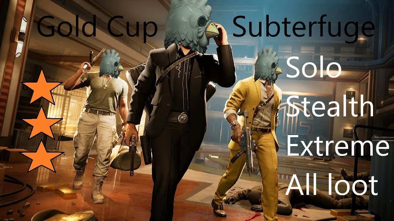 Crime Boss Rockay City Gold Cup Heist Stealth (Solo, Extreme, 3 stars, All loot)