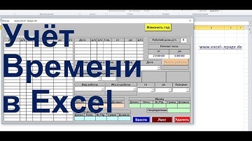 2 Программу учёта рабочего времени в Excel VBA самостоятельно создать