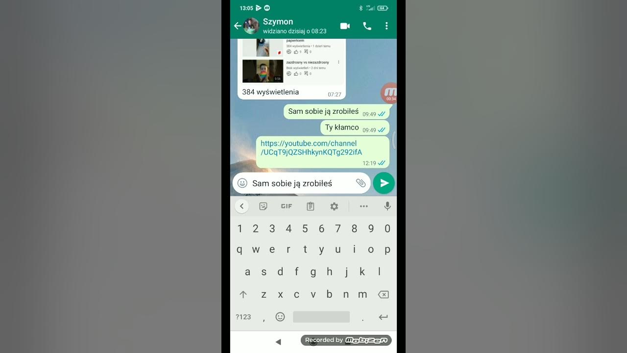 jak wkleić wiadomość na WhatsApp. YouTube