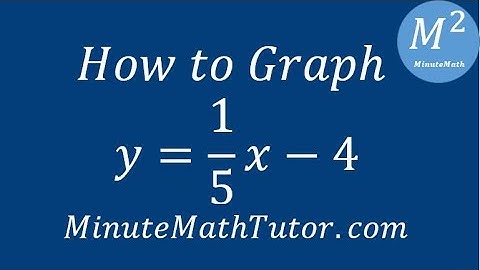 How to Graph y=(1/5)x-4