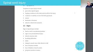 Spinal Cord Injury Lecture - Australian Paramedical College