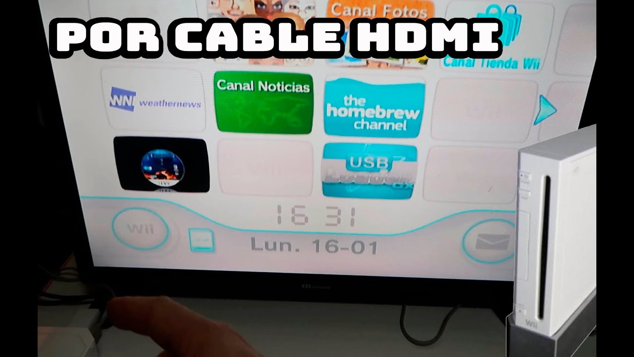 Adaptador de Nintendo Wii a HDMI - Adaptador de Nintendo Wii a HDMI - Full  HD 1080p INF, blanco