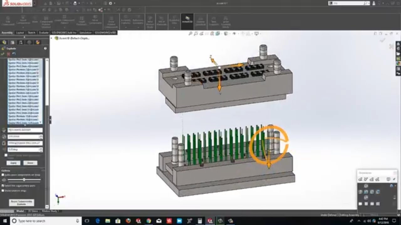 How to make an Exploded View of a Mould Assembly in Solidworks YouTube