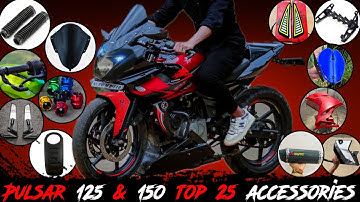 Pulsar 125 & 150 all accessories🔥Pulsar 150 modification underbelly,visor,exhaust,tail tidy,mirror