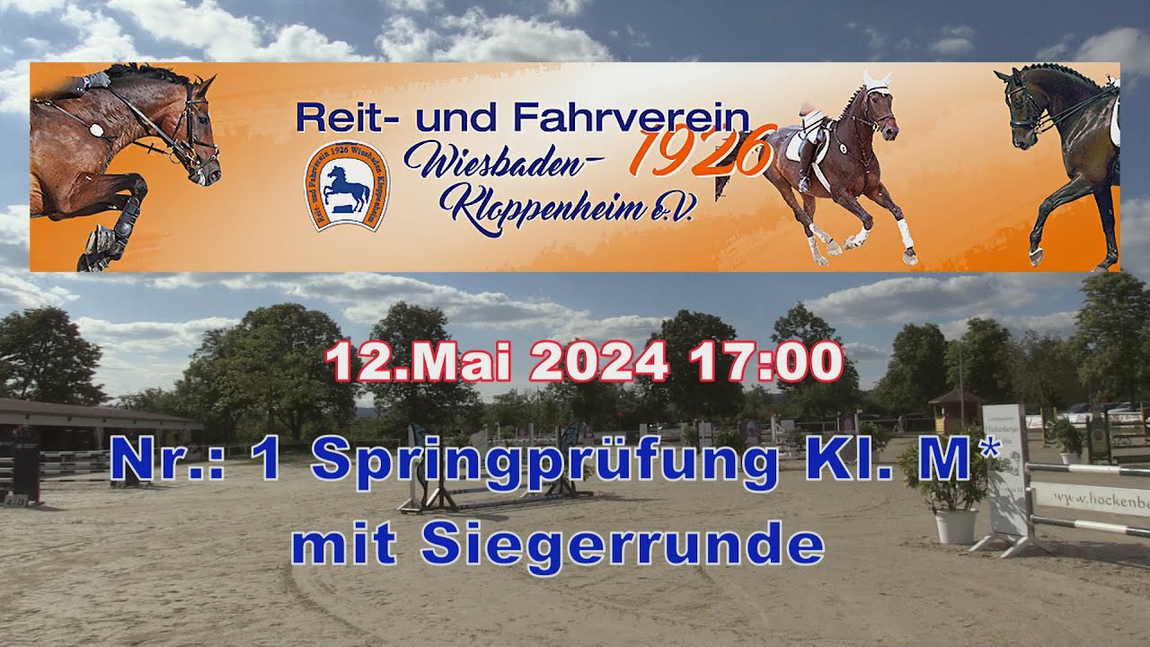 Reitturnier 2024 Nr. 1 Springprüfung Kl. M* mit Siegerrunde.
