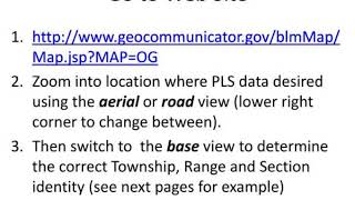 how to find township range and section