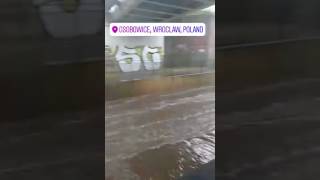 zalany przejazd pod wiaduktem - Osbowicka, Wrocław 10.07.2017