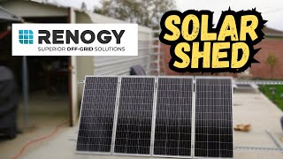 How I installed solar panels on my shed using the Renogy 400 Watt Kit.