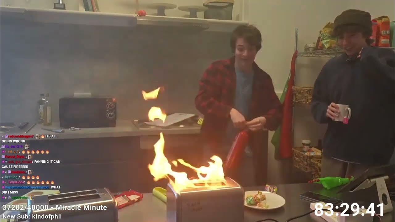 TOASTER CATCHES FIRE! Tubbo, Tubbathon Day 46 YouTube