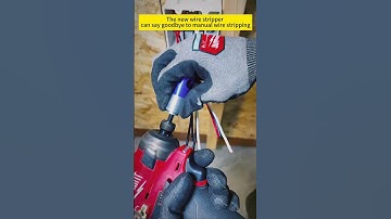 Effortless wire stripping with the latest electrician tool! #electrician