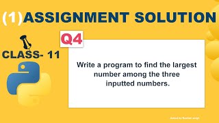 Python program to find the largest of three numbers