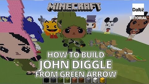 Minecraft Pixel Art - John Diggle - Green Arrow - Tutorial
