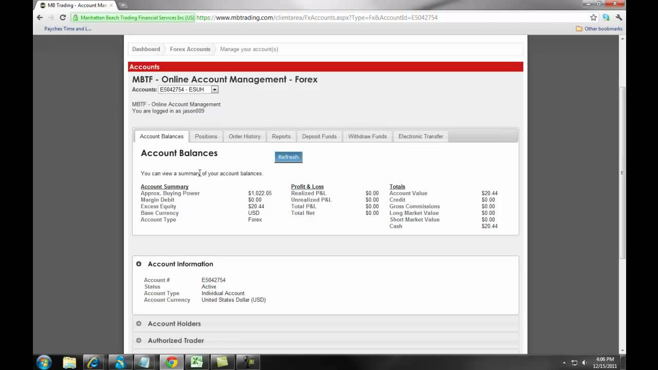 MB Trading Account Management