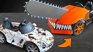 I made a Chainsaw Man's Car out of an Old Mercedes