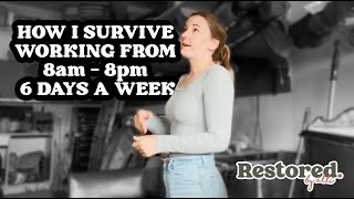 Working From Home - Female Business Owner - 12 hour work days - furniture flipping - graphic design