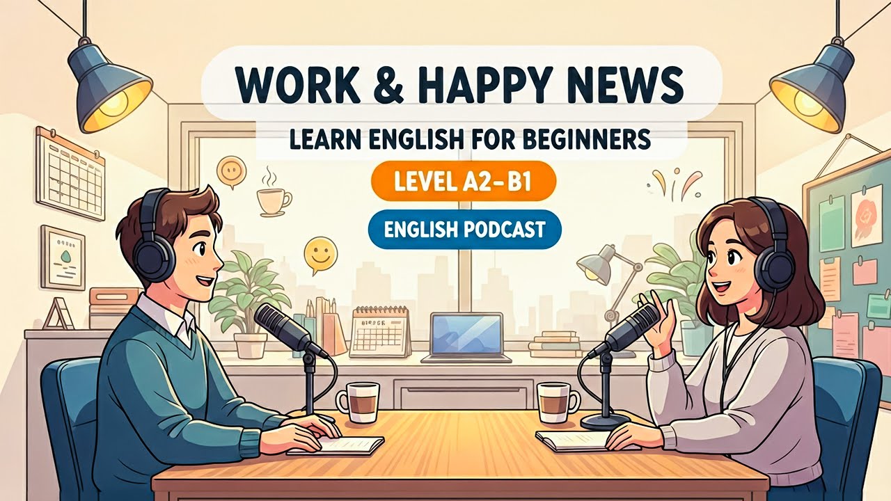 Work & Happy News | Learn English for Beginners | English Podcast